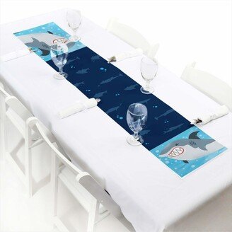 Big Dot Of Happiness Shark Zone - Petite Jawsome Party Paper Table Runner - 12 x 60 inches