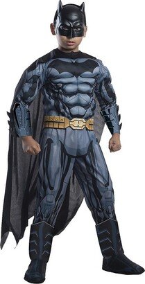 Boys' DC Comics Deluxe Photo-Real Muscle Chest Batman Costume - - Black