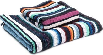 Striped Cotton-Blend Bath Towel