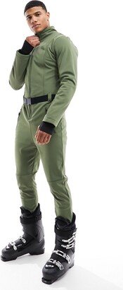 ski suit with skinny leg in khaki