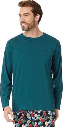 Knit Long Sleeve Top (Emerald) Men's Pajama