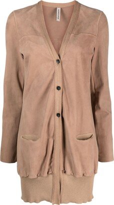 Mid-Length Leather Coat