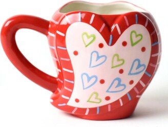 Happy Everything by Laura Johnson Heart Shaped Mug 16 oz