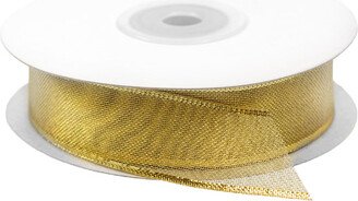 Metallic Mesh Ribbon Old Gold