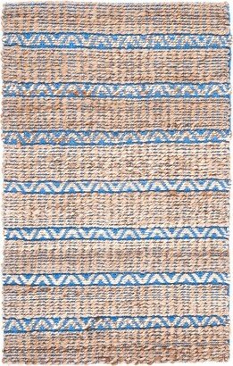 Natural Fiber NFB655 Power Loomed Area Rug - Blue/Natural - 3'x5'