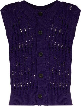 Clemens cutout knitted vest