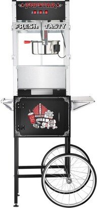 Great Northern Popcorn 12 oz.Top Star Electric Countertop Popcorn Machine with Cart - Black