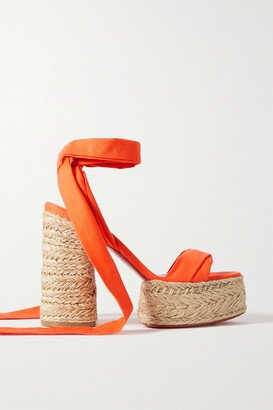 Mariza Du Desert 130 Gabardine Espadrille Platform Sandals - Orange