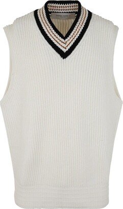 Journey M`s College Knit Cotton V Neck Vest-AA