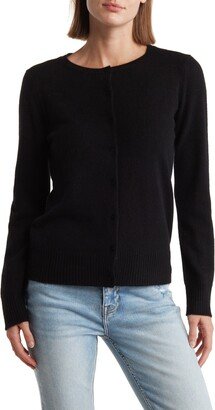 M BY MAGASCHONI Crew Neck Button Front Cashmere Cardigan