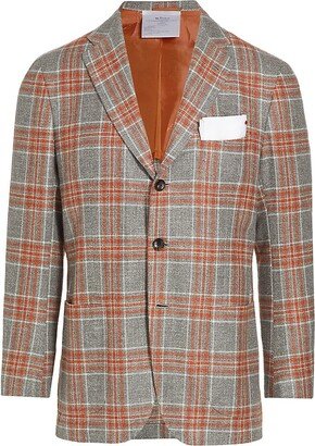 Plaid Cashmere-Blend Sportcoat