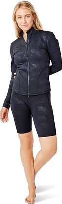 Stella Zip-Up Jacket (Ginkgo Embossed) Women's Swimwear