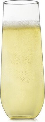 Stemless Champagne Flute Glasses, 8.5-ounce, Set of 12