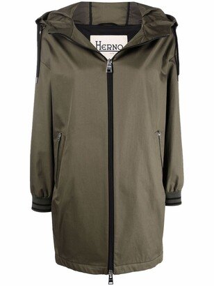 Zip-Up Hooded Raincoat-AC