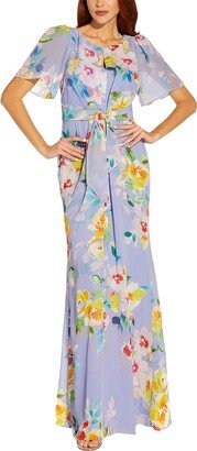 Womens Chffon Maxi Evening Dress