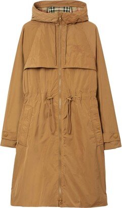 Embroidered Ekd Hooded Raincoat