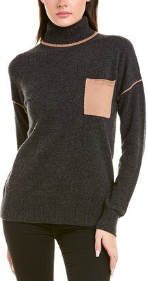 Tipped Cashmere Turtleneck