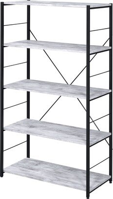 ACME Tesadea Bookshelf in Antique White and Black