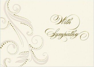 JAM Paper & Envelope JAM Paper Blank Sympathy Greeting Cards Set Damask With Sympathy 526BG775WB