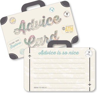 Big Dot Of Happiness World Awaits Suitcase Wish Card Party Activities Shaped Advice Cards Game 20 Ct
