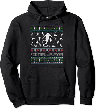 Football Player Ugly Christmas Costume Outfits Ugly Christmas Sweaters Men Women Xmas Ugly Football Player Pullover Hoodie