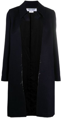Cut-Out Fitted Wool Coat