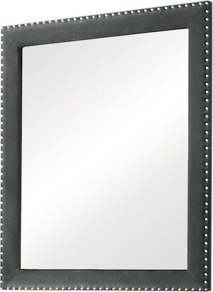 Furniture Melody Rectangular Upholstered Dresser Mirror Pacific Blue And Grey - 35.25'' x 1.00'' x 39.75''