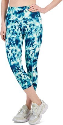Id Ideology Women's Compression Printed Crop Side-Pocket Leggings, Created for Macy's