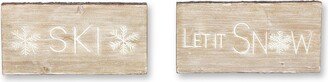 Let It Snow and Ski Plaque