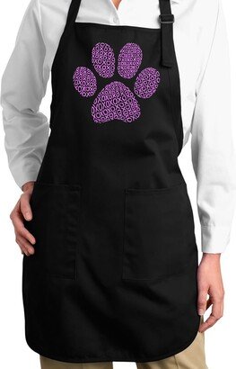 La Pop Art Word Art Full Unisex Apron - Xoxo Dog Paw