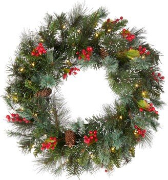 National Tree Company Pre-Lit Artificial Christmas Wreath-AF