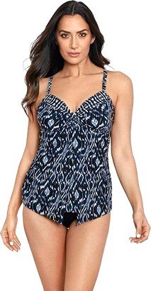 Palatium Love Knot Tankini Top (Blue Multi) Women's Swimwear