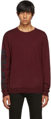 Burgundy Cashmere Symbols Logo Sweater