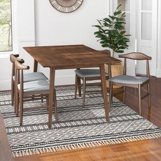 Ashcroft Imports LLC Winsor Modern Solid Wood Dining Table and Chair Set 5 Piece Dining Room Furniture Set-AB