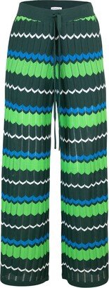 Zig-Zag Drawstring Knitted Trousers