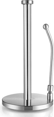 Jumbo Paper Towel Holder with Adjustable Spring Arm in Stainless Steel for Kitchen or Bathroom - HomeItUsa