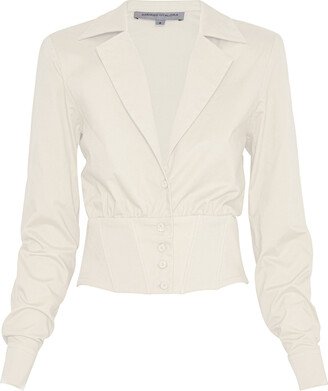 Andres Otalora St. Agustin Cropped Cotton Poplin Blouse