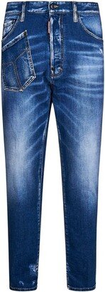 Long Crotch Distressed Jeans-AA