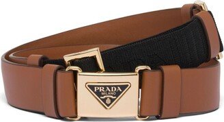 Triangle-Logo Leather Belt-AA