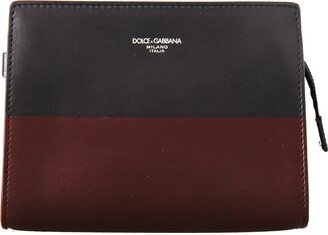 Gray Bordeaux Leather Hand Clutch Men's Bag