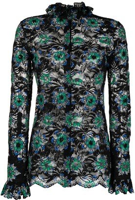 Rabanne Floral Button-Down Shirt