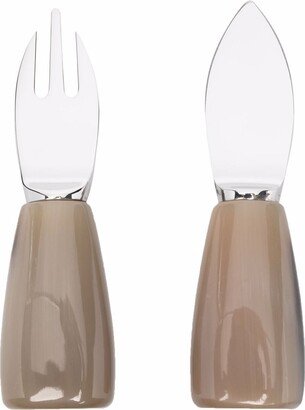 Stainless Steel Cheese Cutlery (Set Of 2)-AA