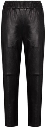 Noni leather track pants