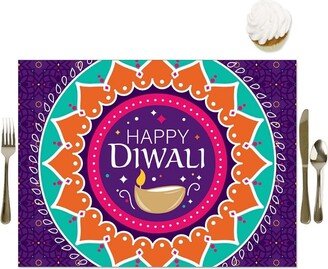 Big Dot of Happiness Happy Diwali - Party Table Decorations - Festival of Lights Party Placemats - Set of 16