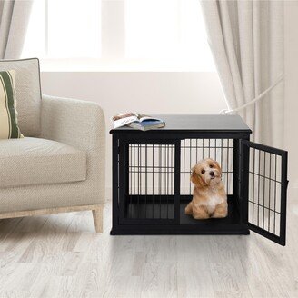 Wooden Decorative Dog Cage Pet Crate with Tabletop
