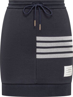 4-Bar Stripe Detailed Mini Skirt