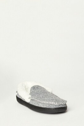 Men's Faux Wool Sherpa Lined Slipper