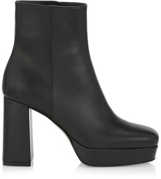 Glove Leather Platform Ankle Boots