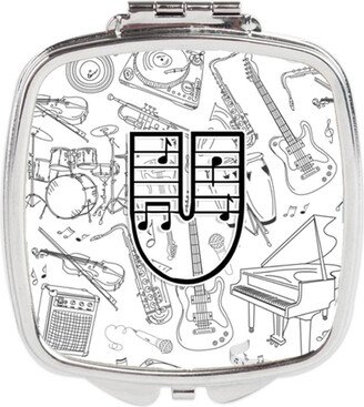 CJ2007-USCM Letter U Musical Note Letters Compact Mirror