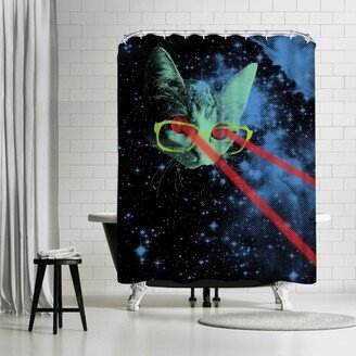 71 x 74 Shower Curtain, Mister Mittens Big Adventure by Joe Van Wetering